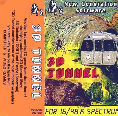 3D Tunnel box art for ZX Spectrum